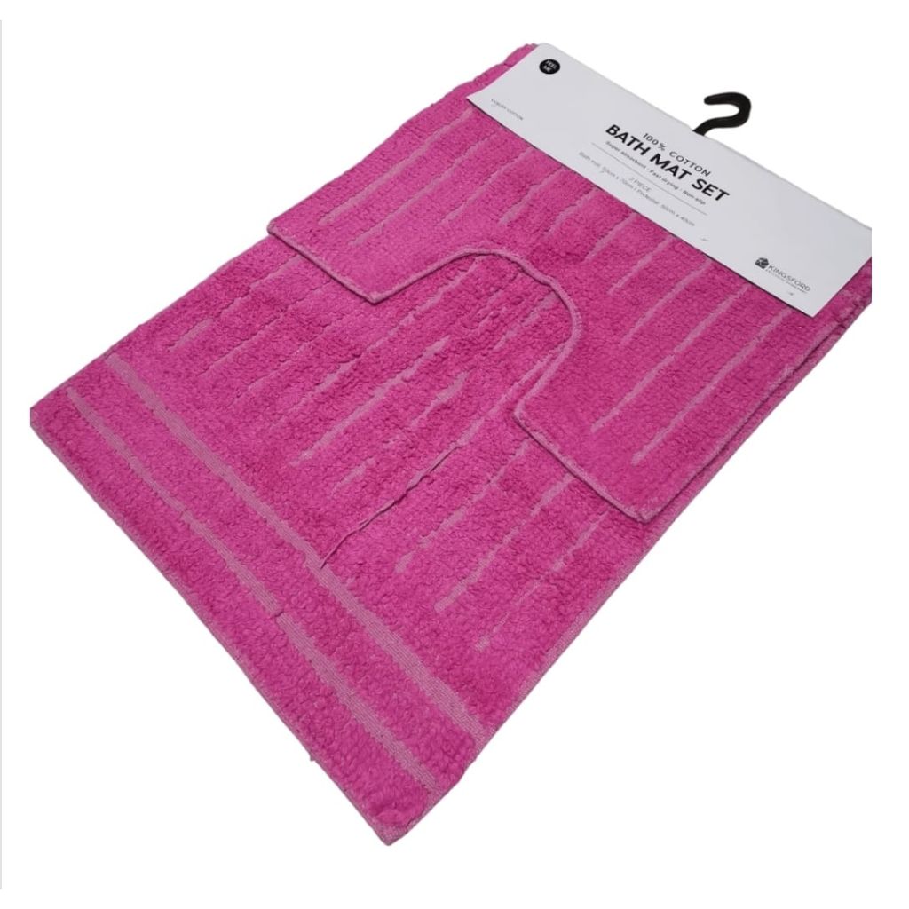 2pc 100% Cotton Bath Mats