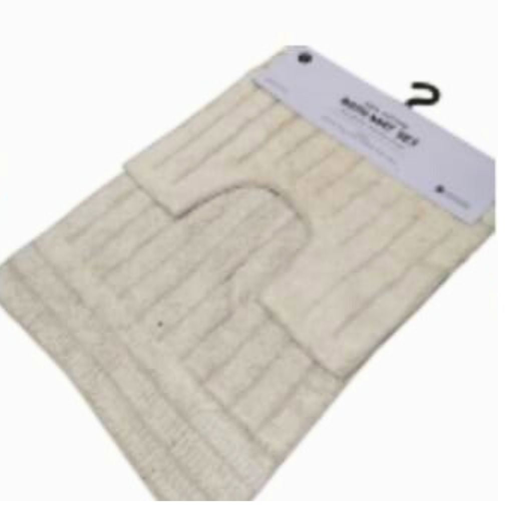 2pc 100% Cotton Bath Mats