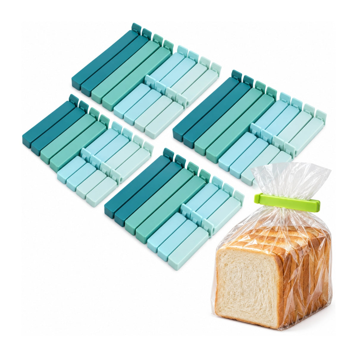 12 Piece Danny Home Bag Clip Set – Reusable Food Storage Sealing Clips