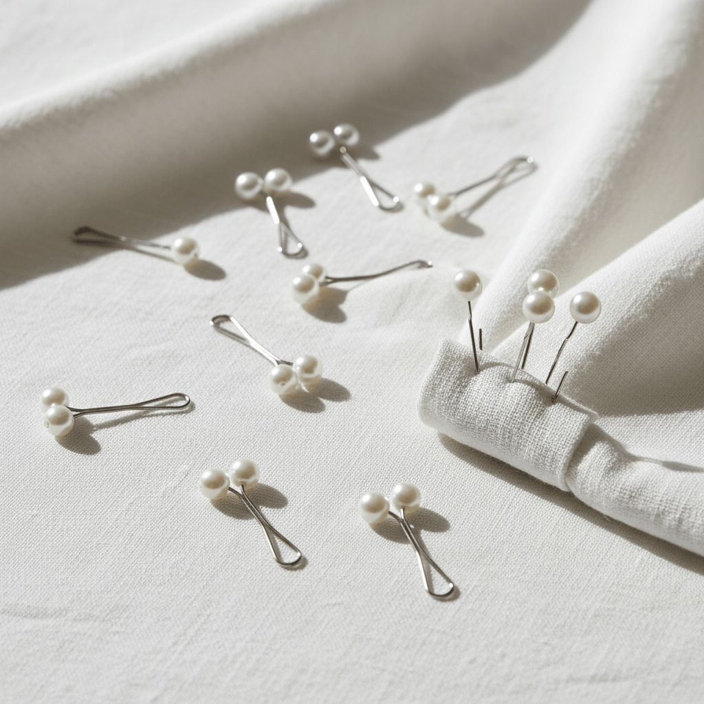12pc Turkish Pins - White