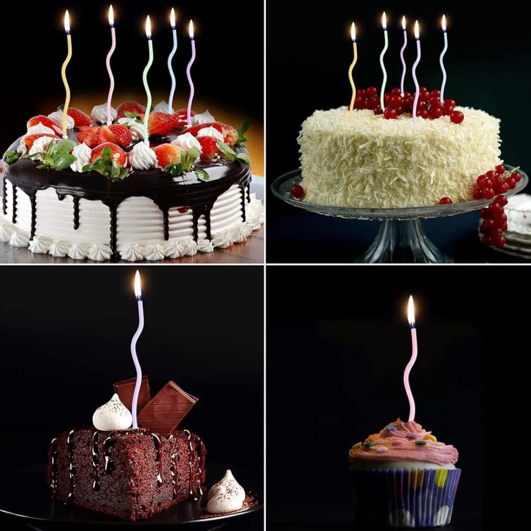 12pc Wavy Candles
