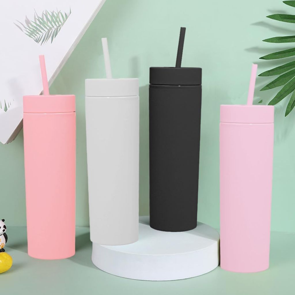 Skinny Travel Cup With Straw
