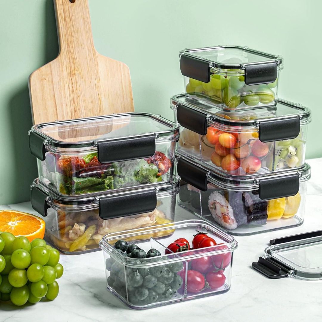 3pc Acrylic Fridge Storage with Dividers