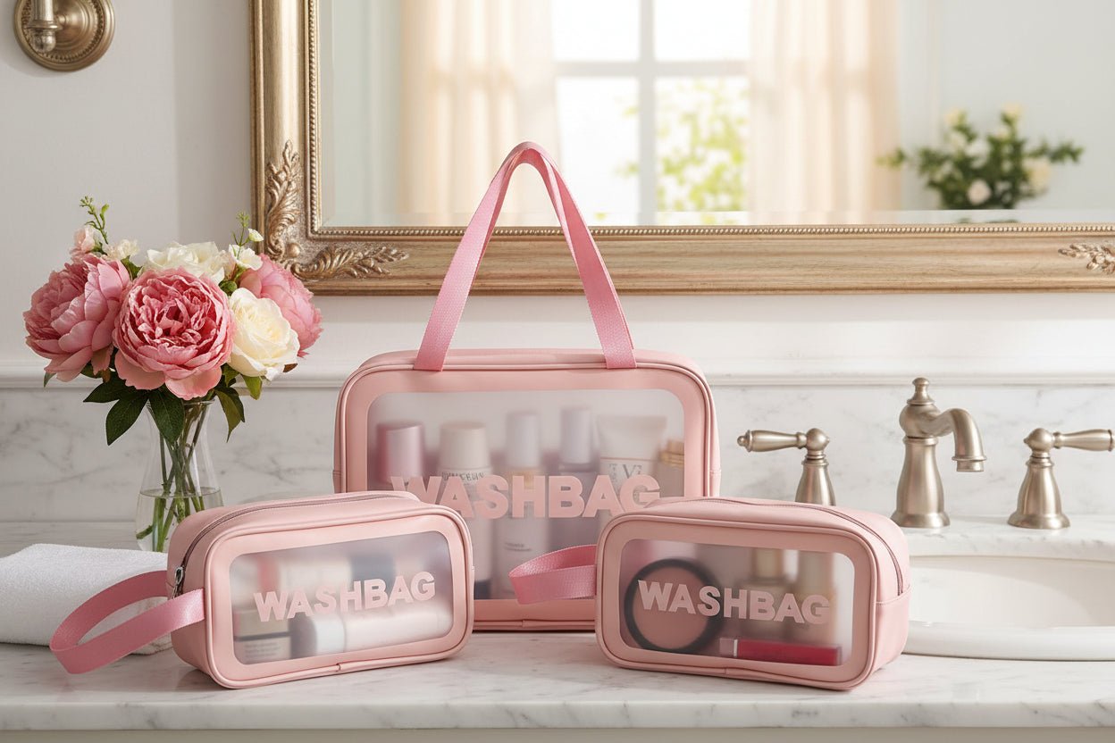 3pc Wash Bag - Pink