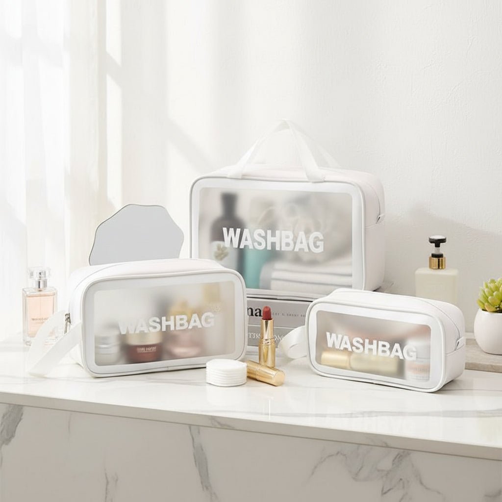 3pc Wash Bag - White