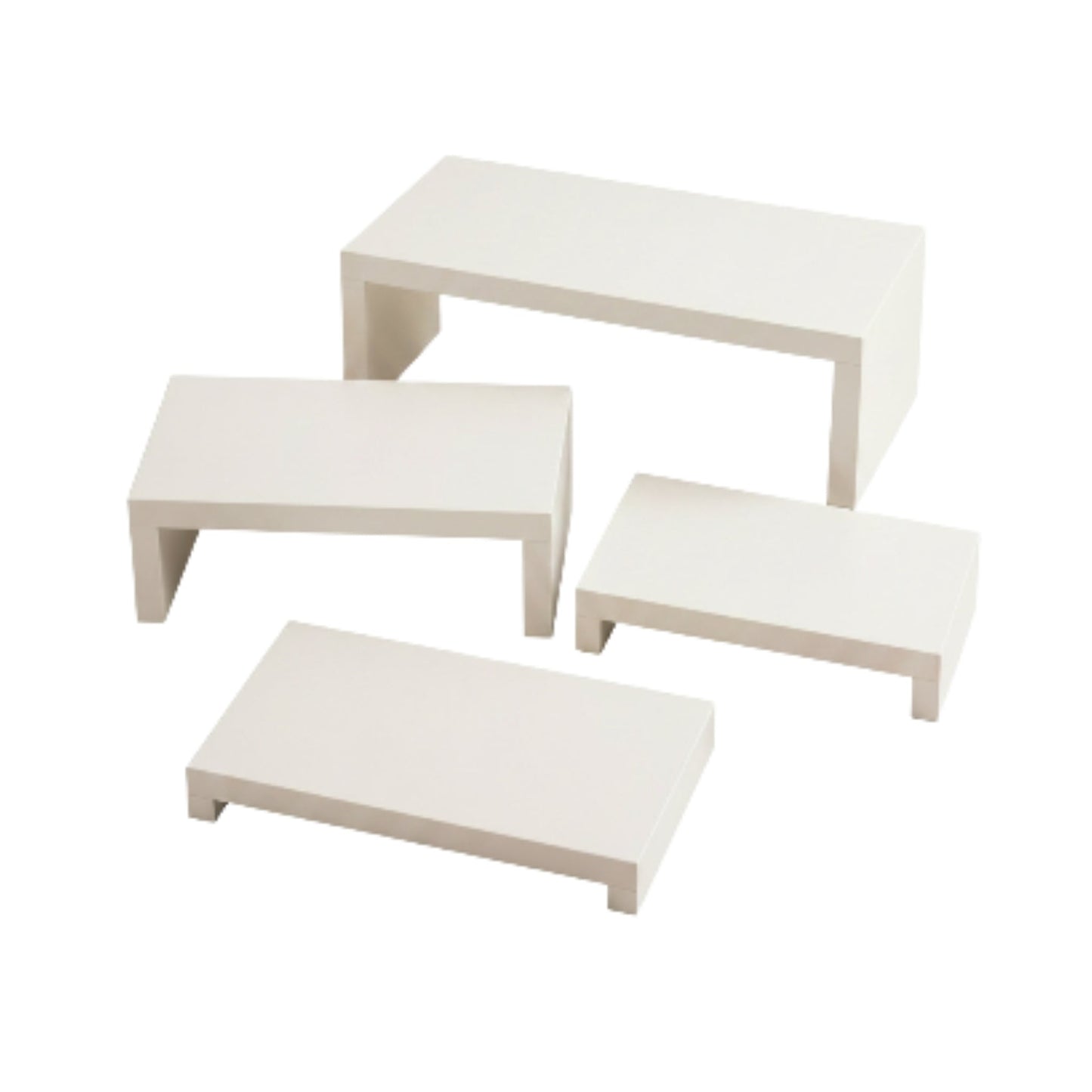 4-Piece Wooden Display Stand Set – Multi-Purpose Countertop Riser for Home Décor, Kitchen & Organisation