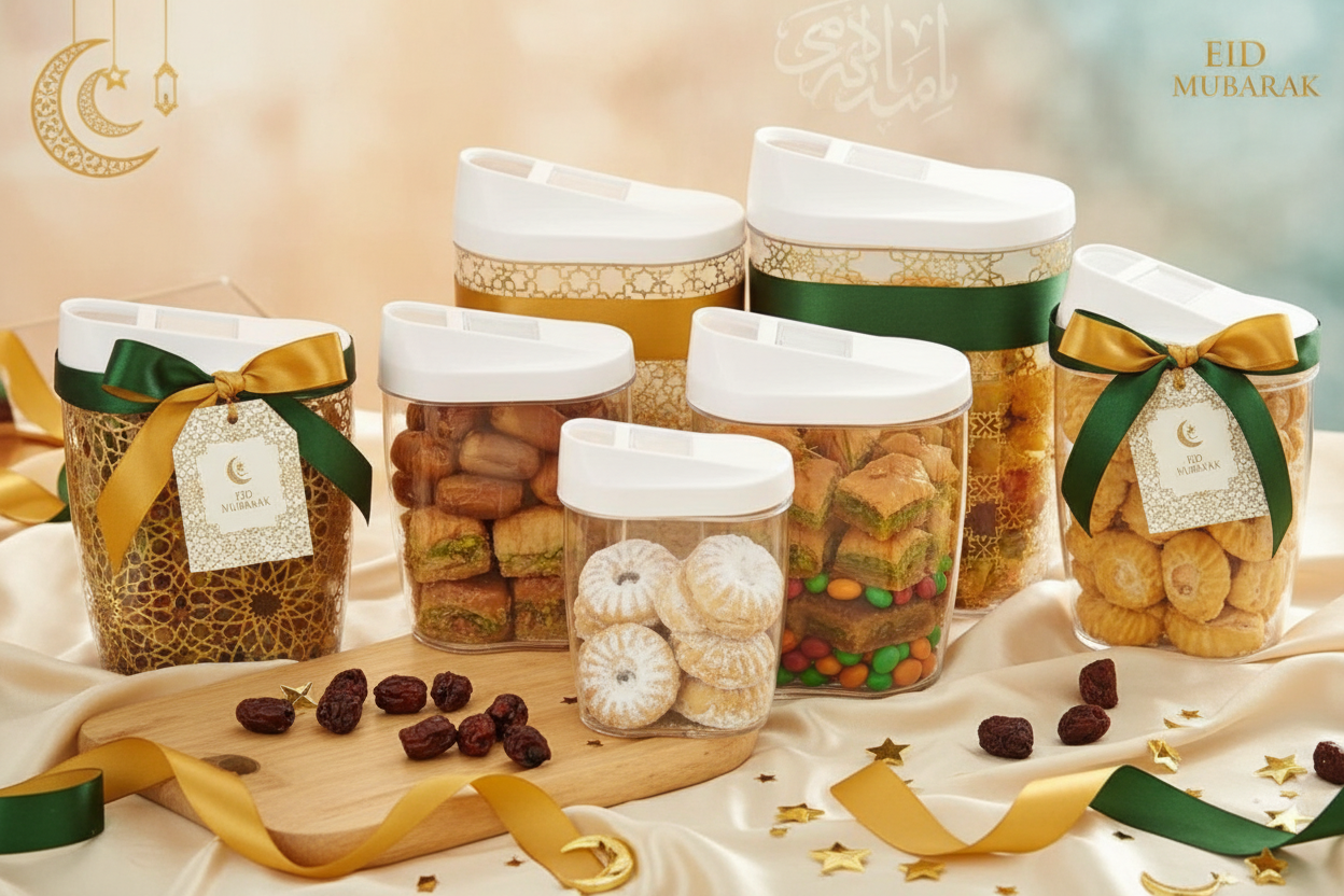 Acrylic Airtight Storage with Sliding Storage