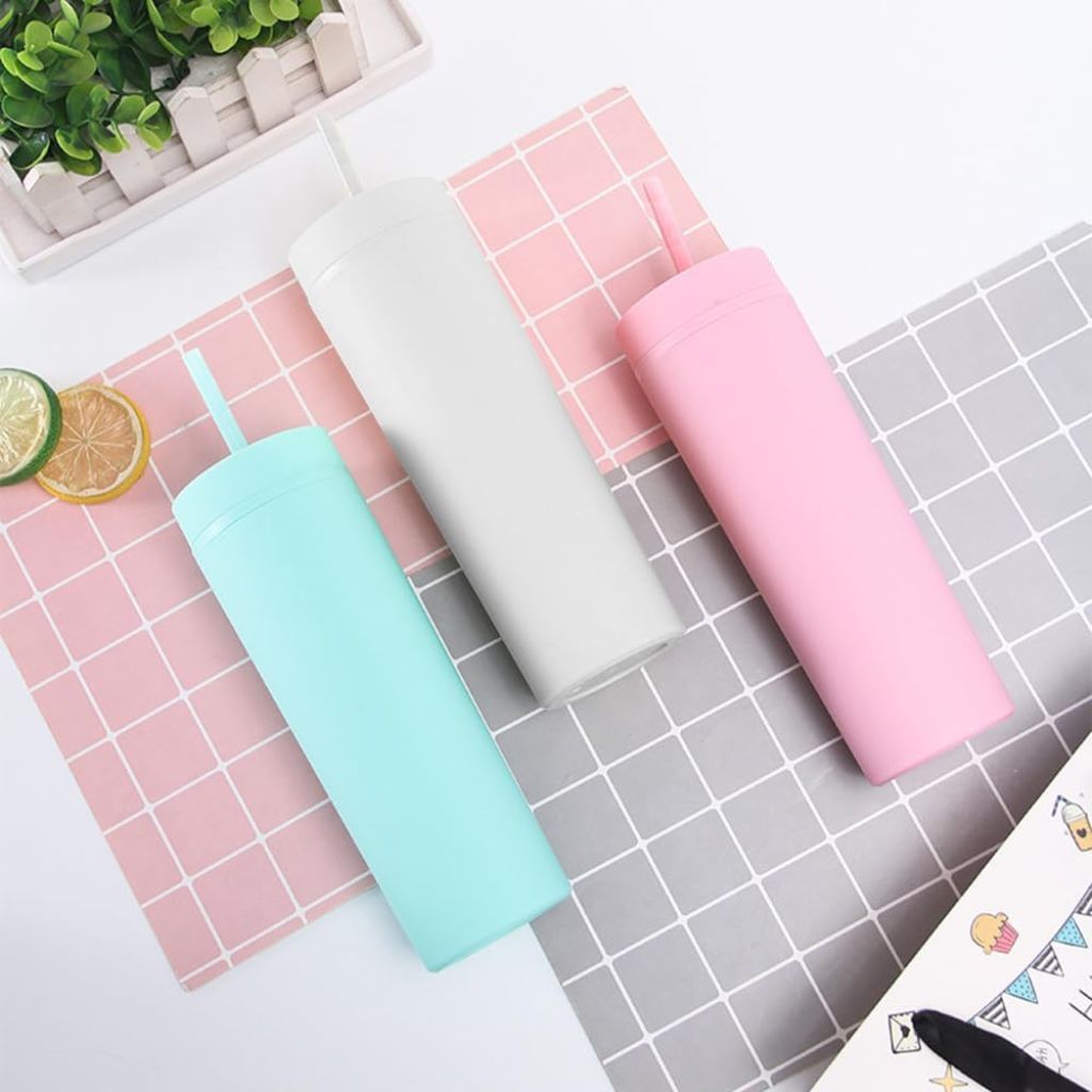 Skinny Travel Cup With Straw