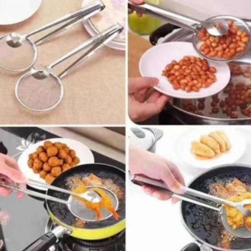 Tong With Strainer