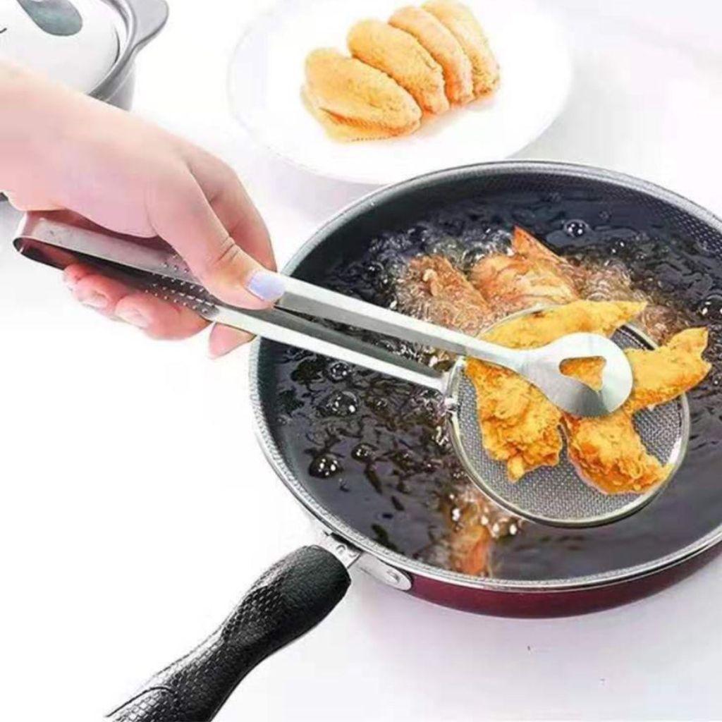 Tong With Strainer