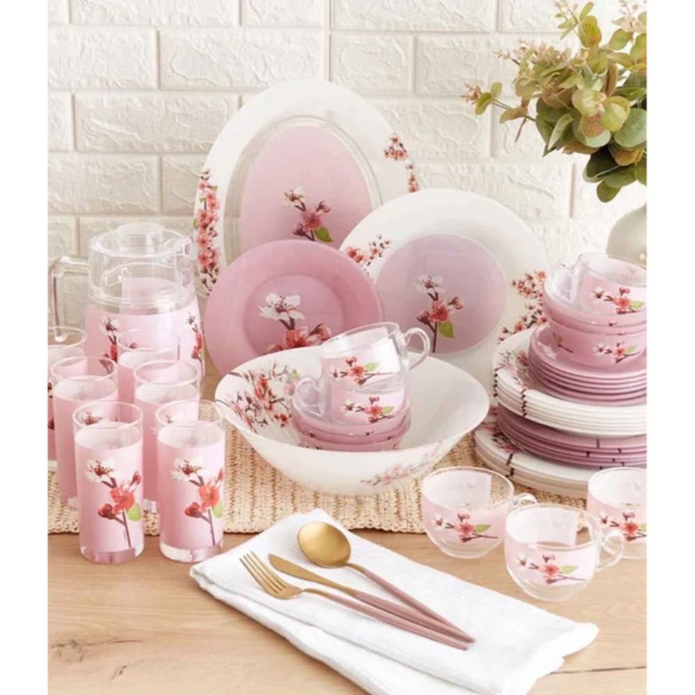 Luminarc Ambi Rose 46-Piece Dinner Set