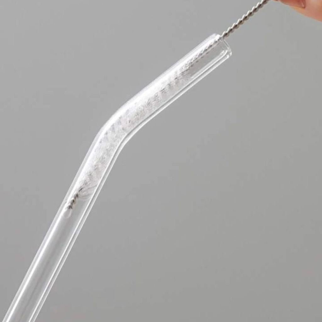 4pc Glass Straw With Cleaner