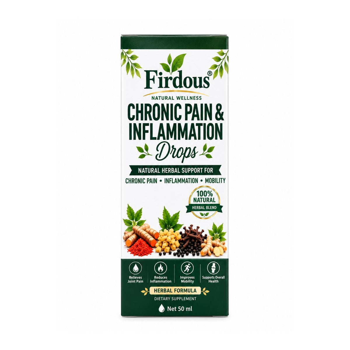 50ml Firdous Chronic Pain & Inflammation Drops
