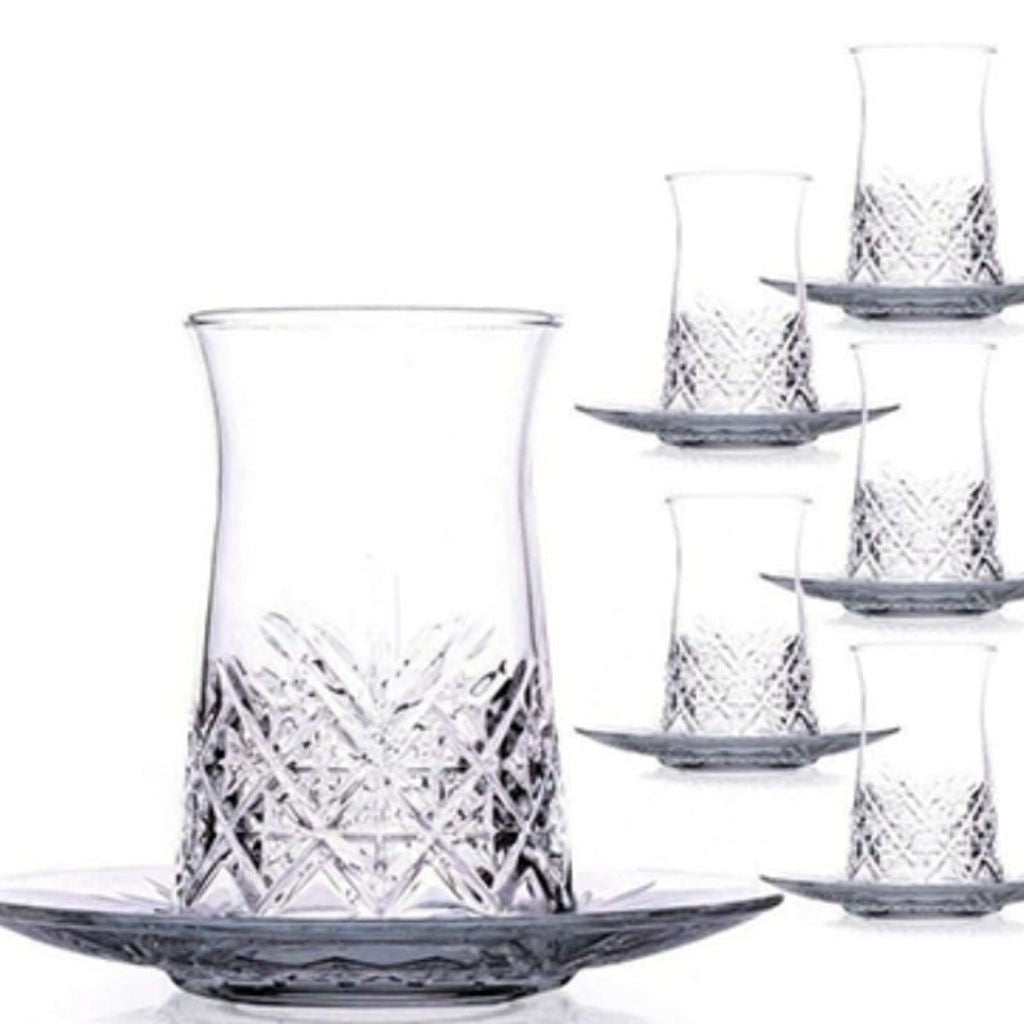 Pasabache 12pc Timeless Turkish Glasses Set