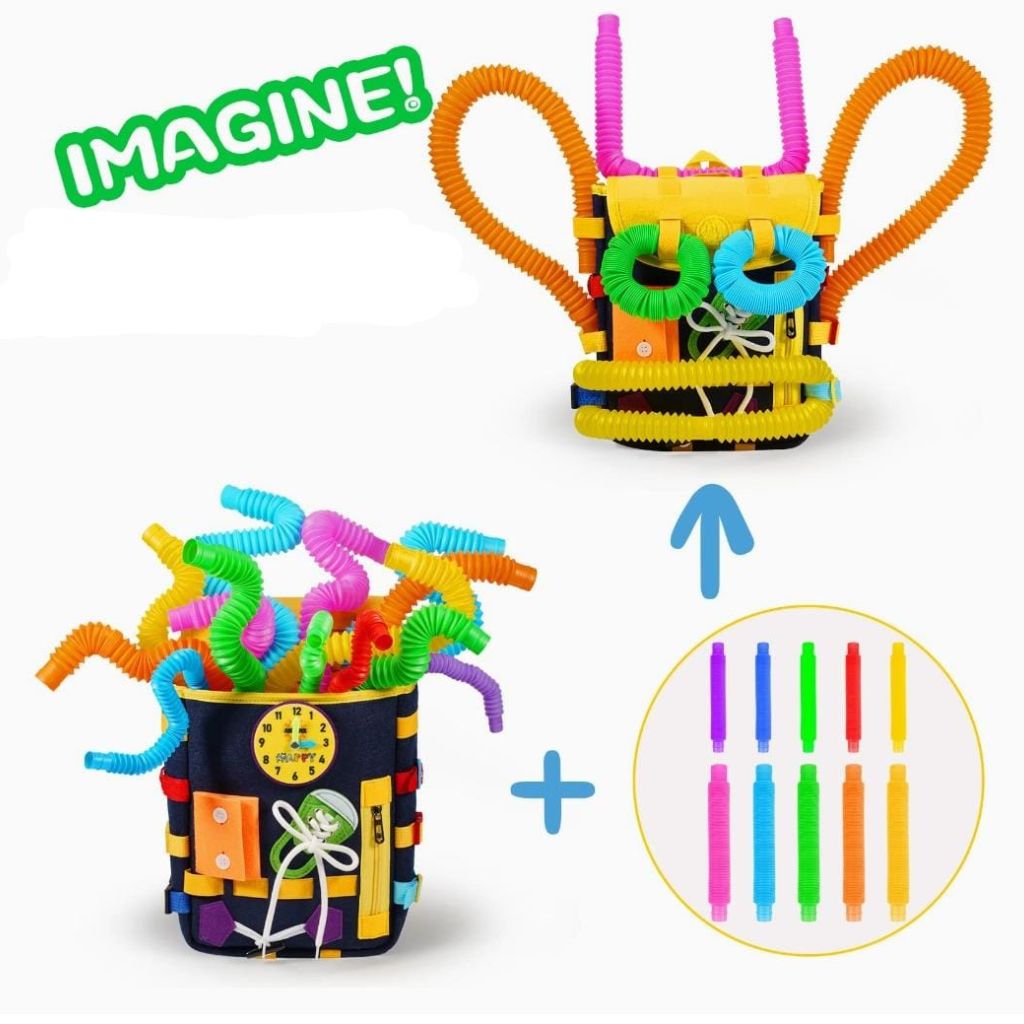 Busy Board Sensory Toddler Backpack