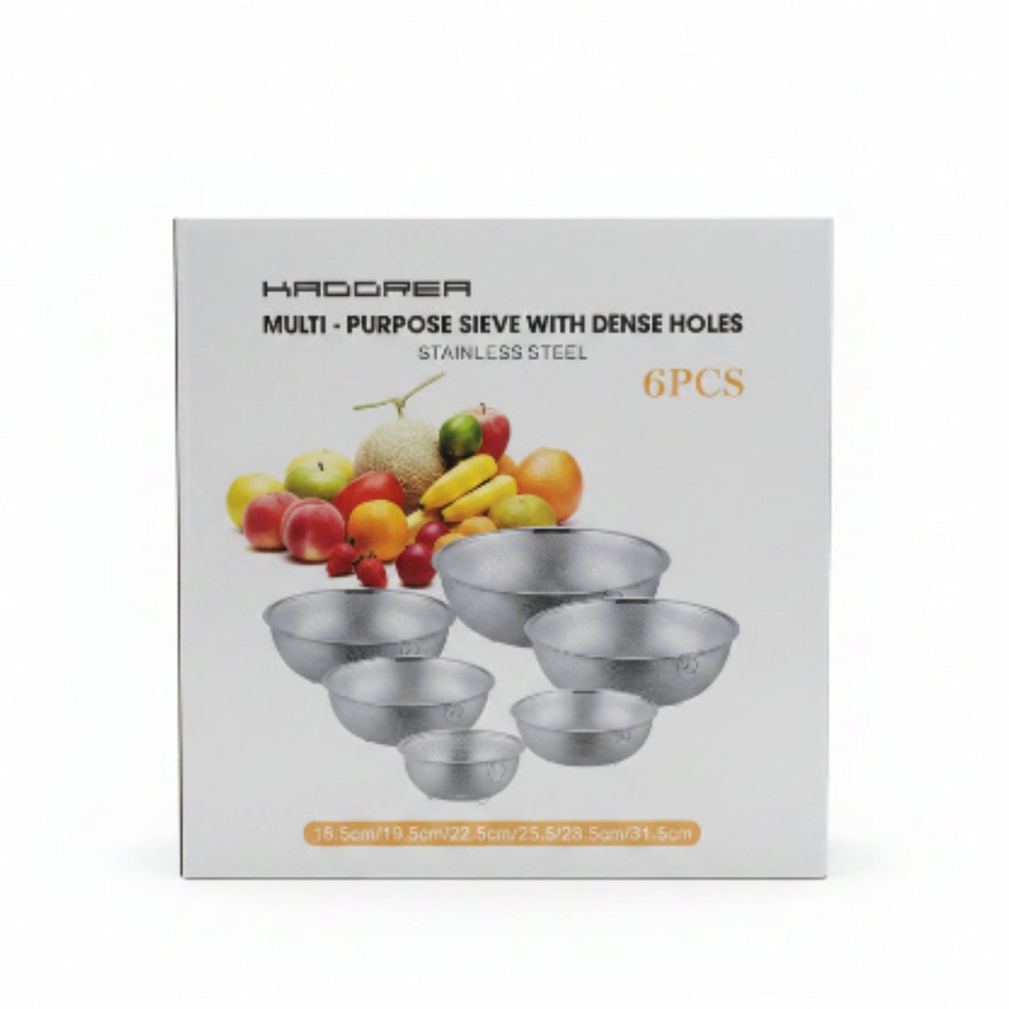 6pc Stainless Steel Colander Set