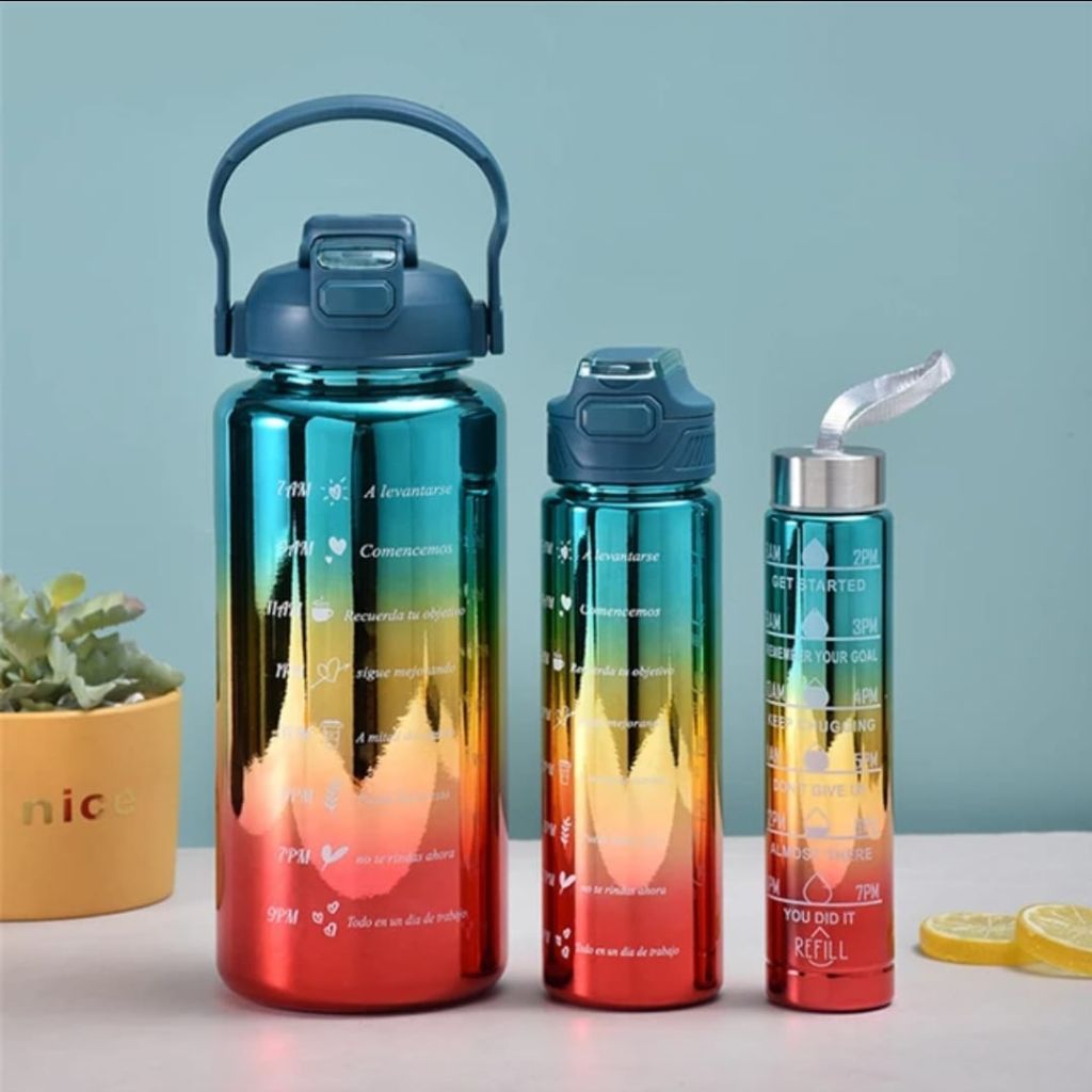 3pc Metallic Gradient Bottles
