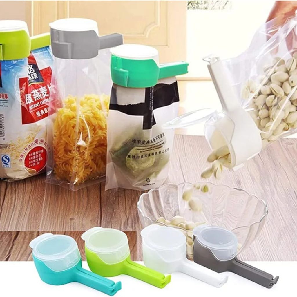 4pc Bag Clips With Spout