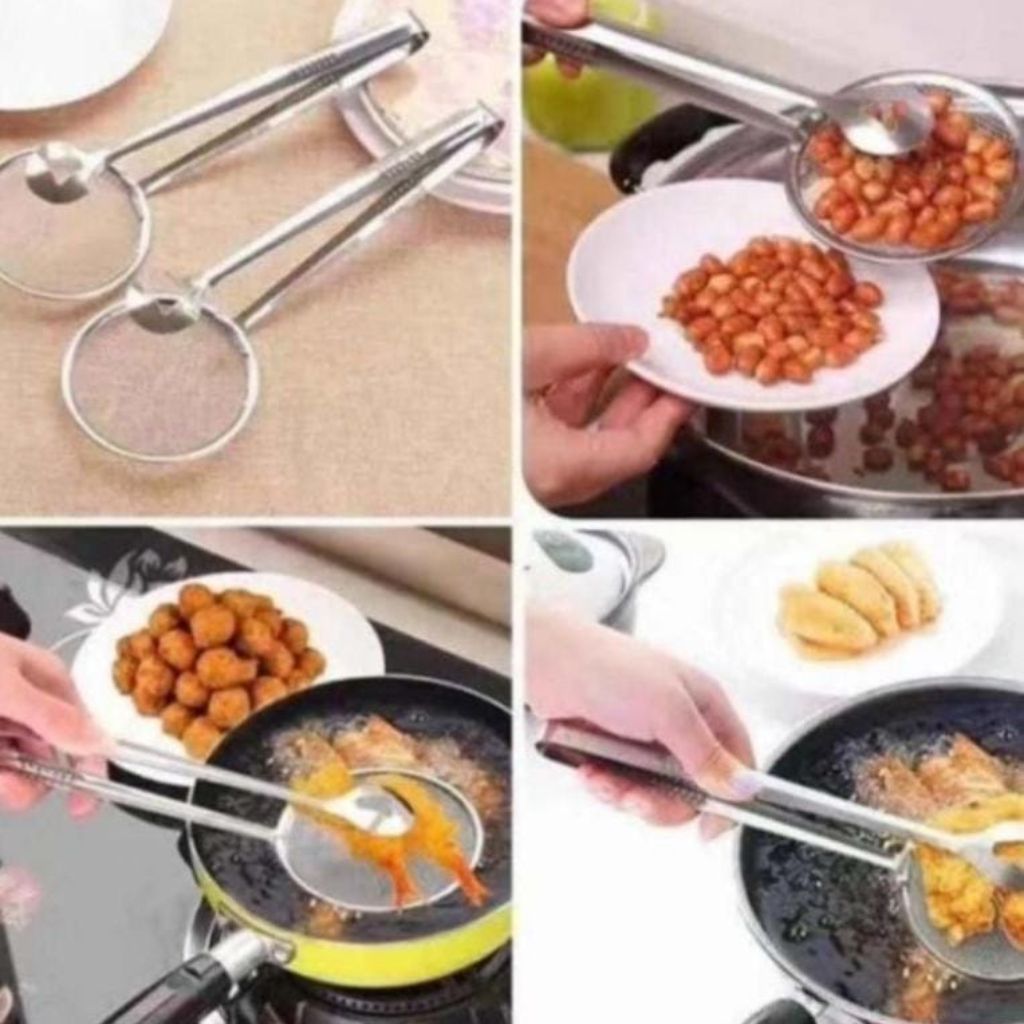 Heavy Duty Tong With Strainer
