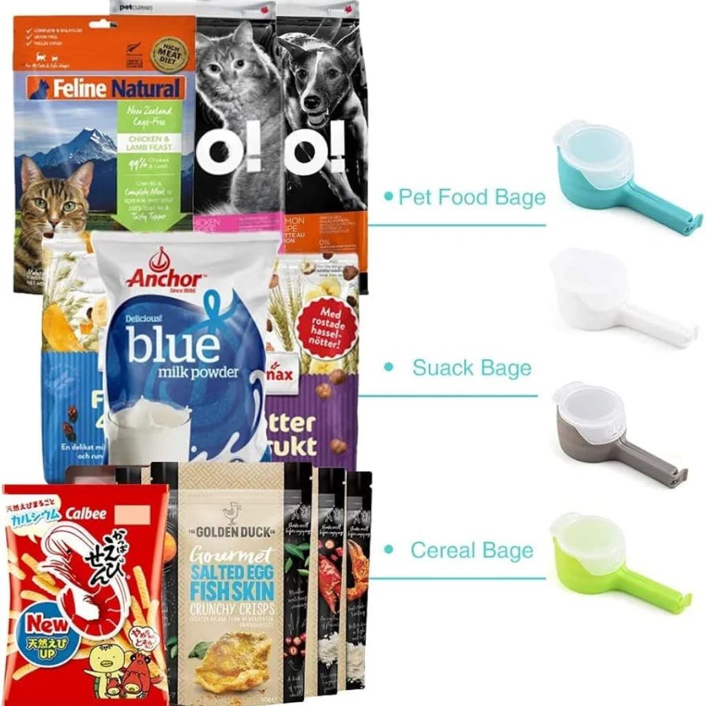4pc Bag Clips With Spout