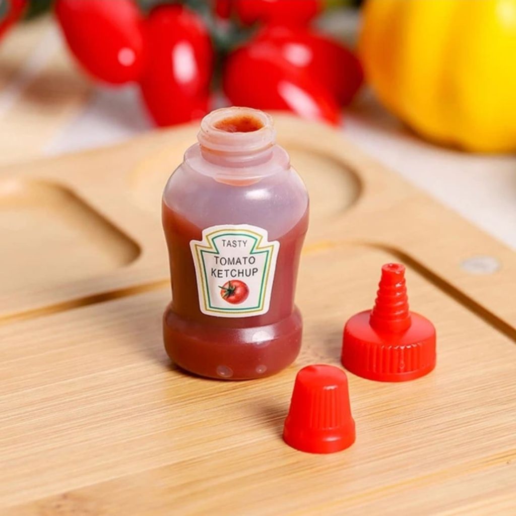 4pc mini sauce bottles