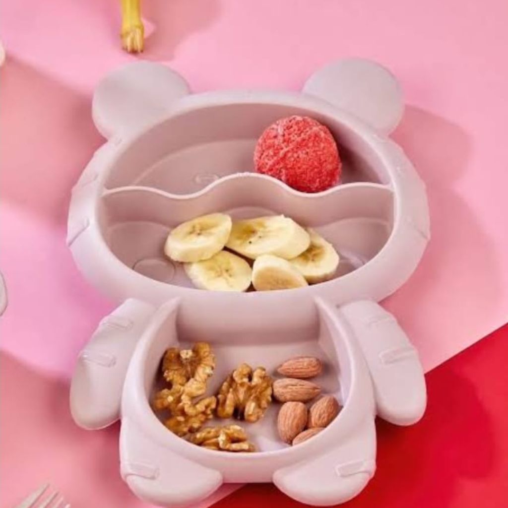 Qlux Plastic Divided Plate with Bowl and Cutlery
