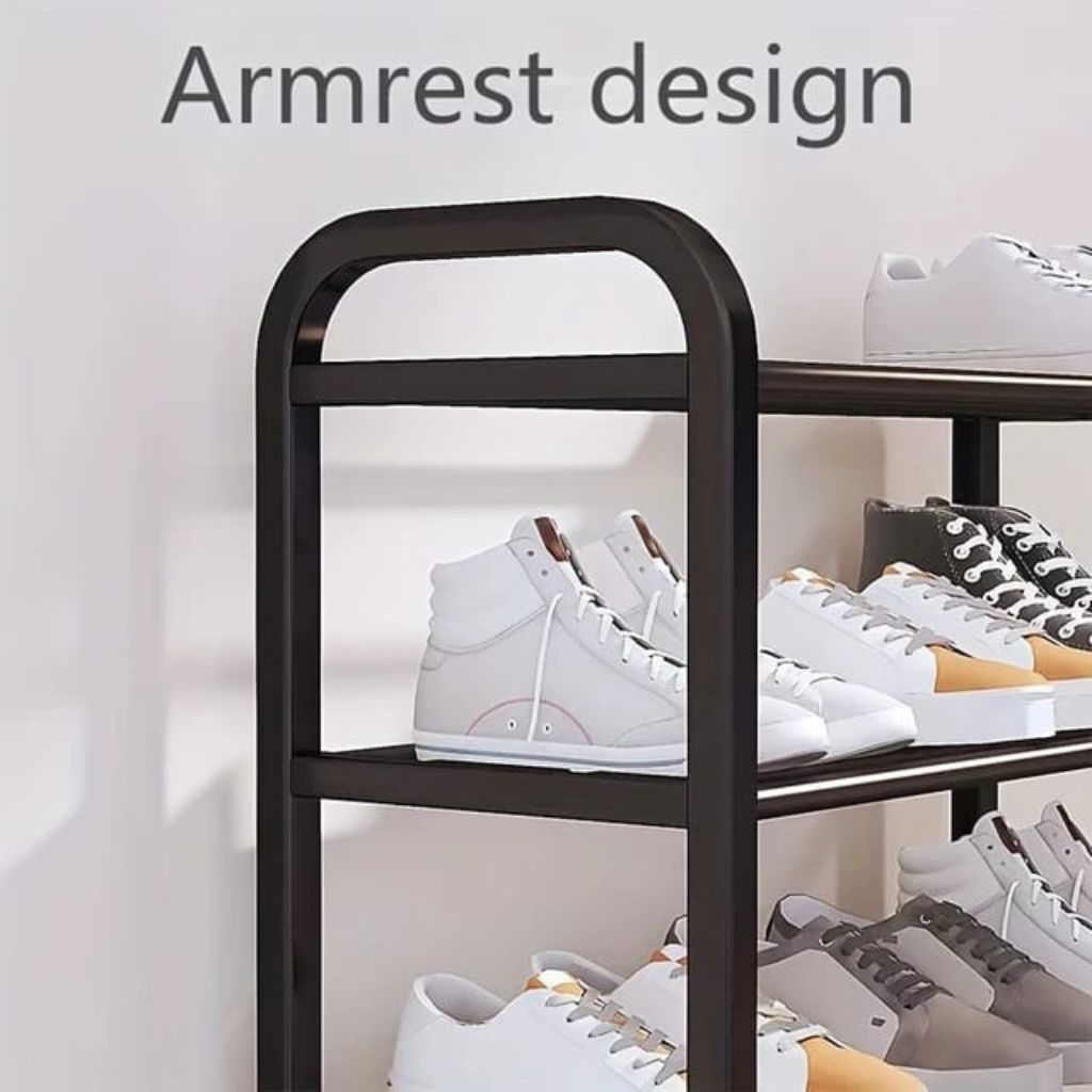 4 Layer Shoe Rack - Black