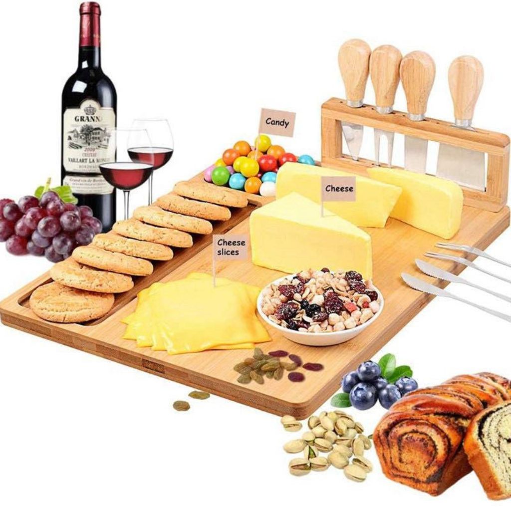 Large Cheese Board with Knife Stand
