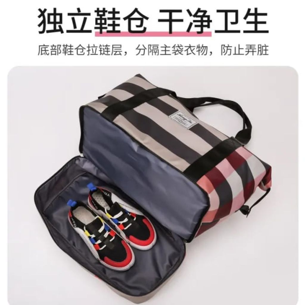 Foldable Checked Duffle Bag