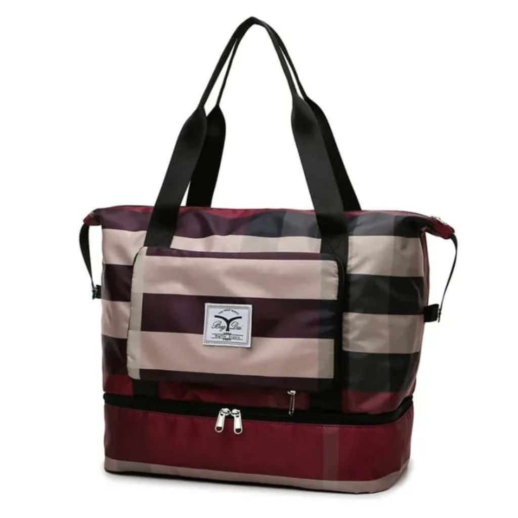 Foldable Checked Duffle Bag