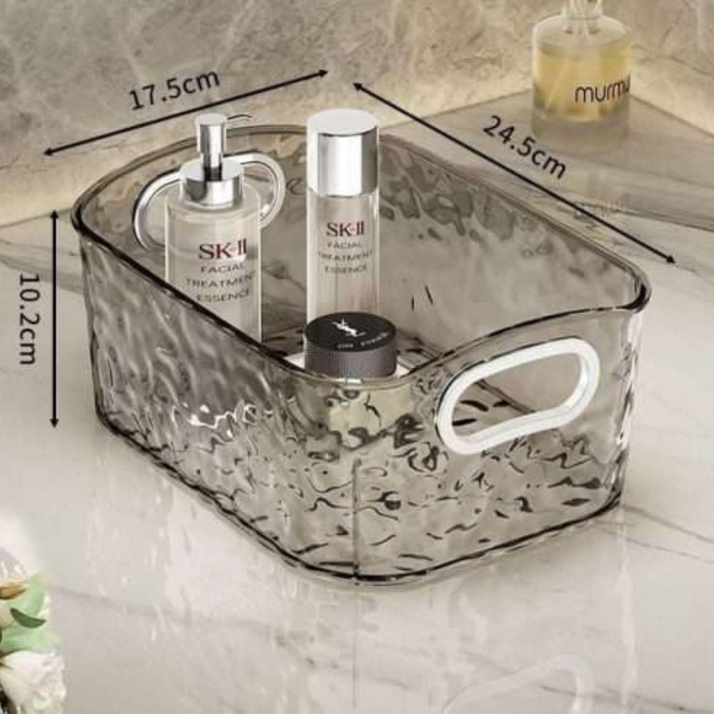 Rippled Acrylic Organizer-Grey