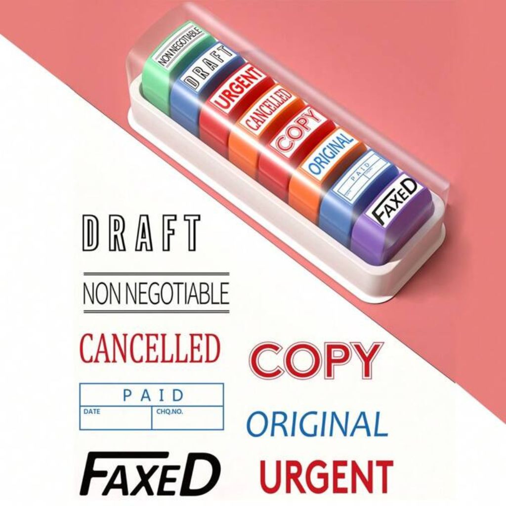 8pc Office Stamp