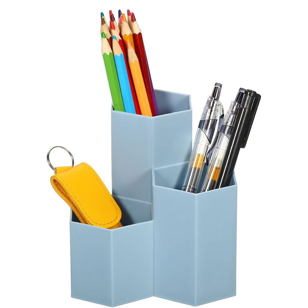 Hexagon 3 Compartment Pen Box