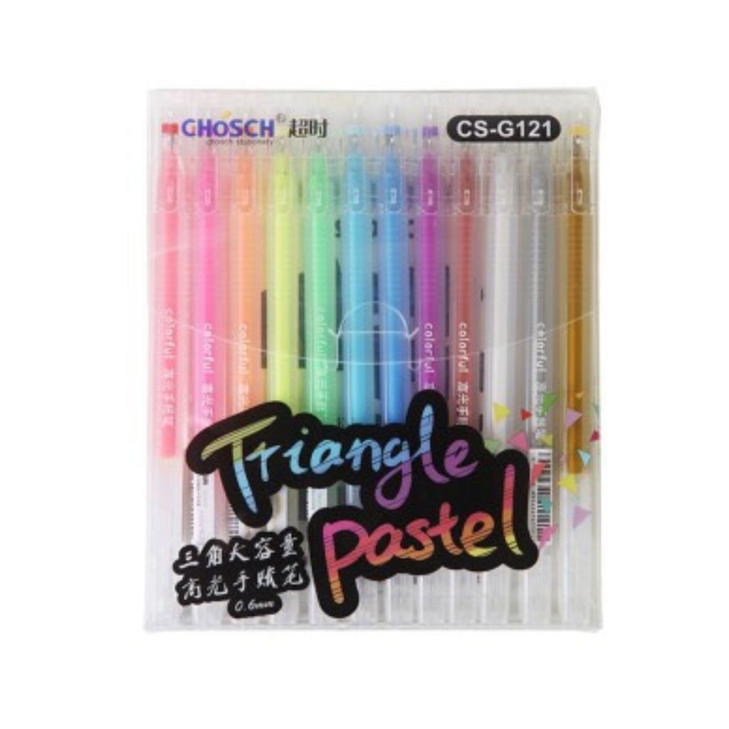 12pc Triangle Pastel Pens