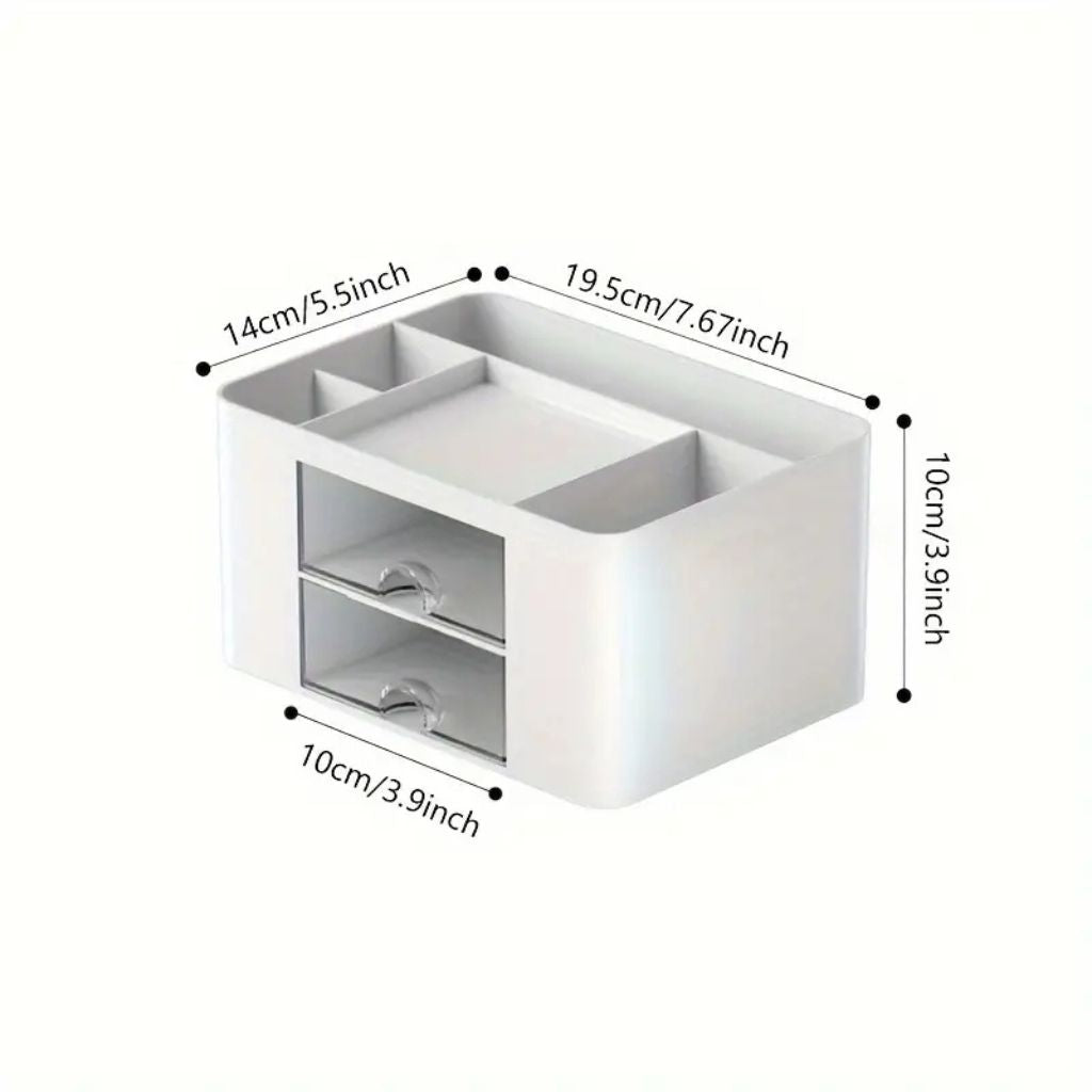 2 Drawer Desktop Pen Holder