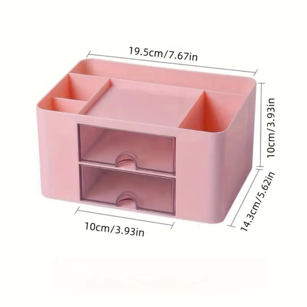 2 Drawer Desktop Pen Holder