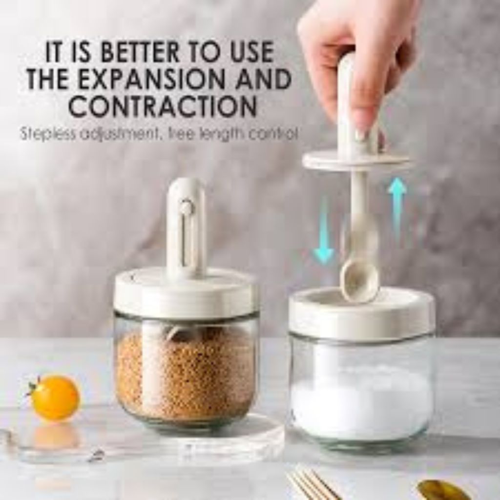 Spice Jar With Adjustable Spoon