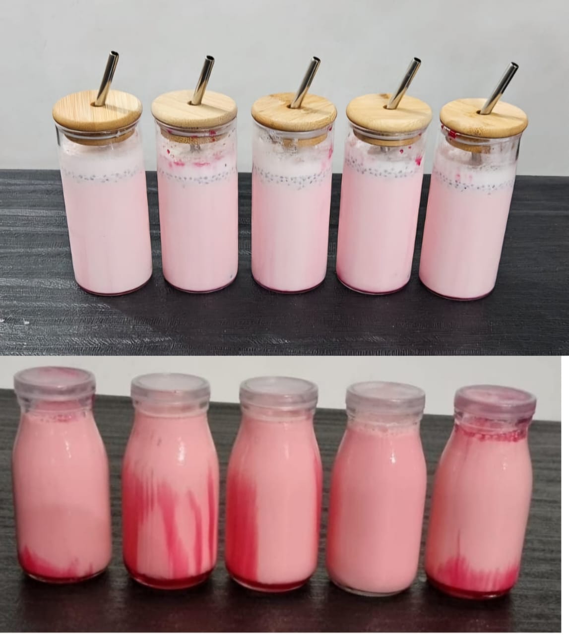 10pc Mini Milkshake Jars