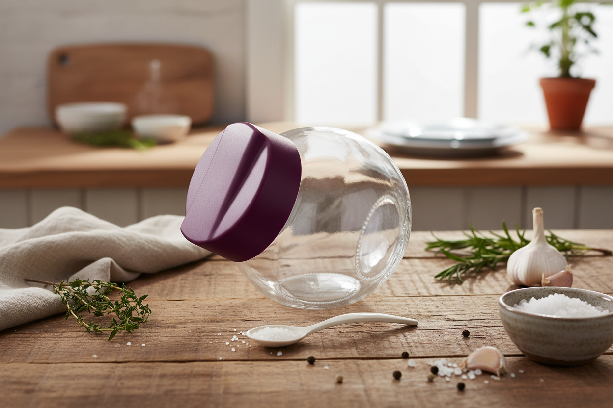 Bager Aqua Double Bottom Jar with Spoon