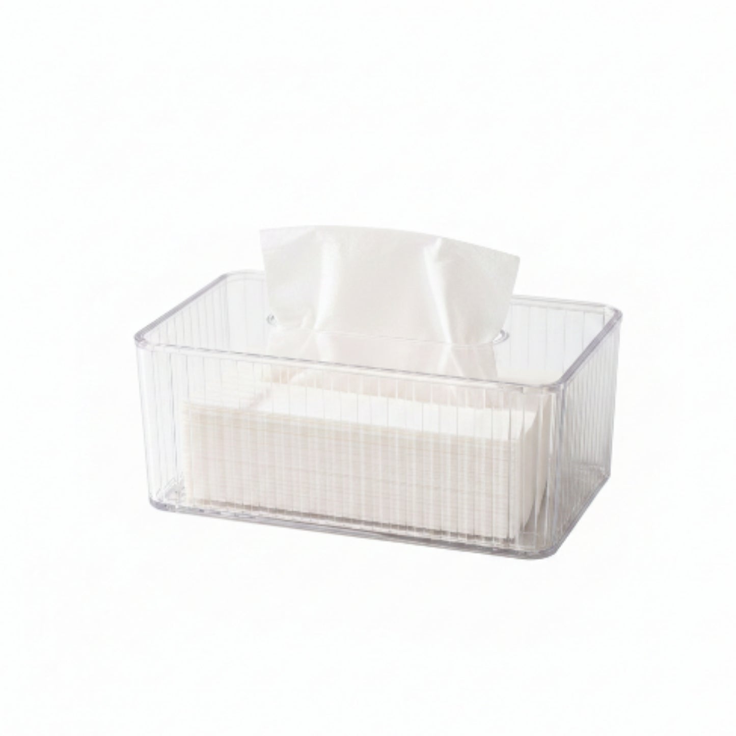 Ribbed Acrylic Tissue Box