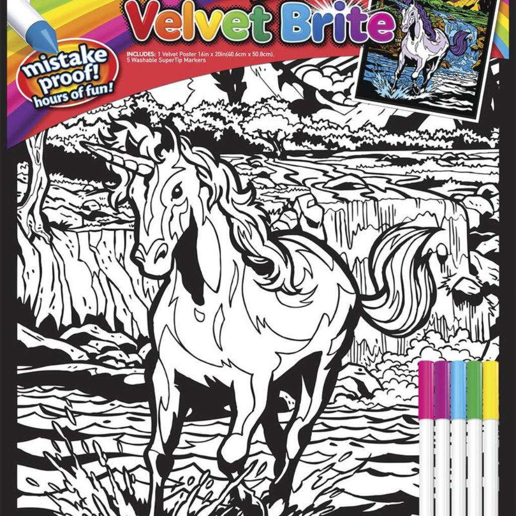 Velvet art with marker-Fish
