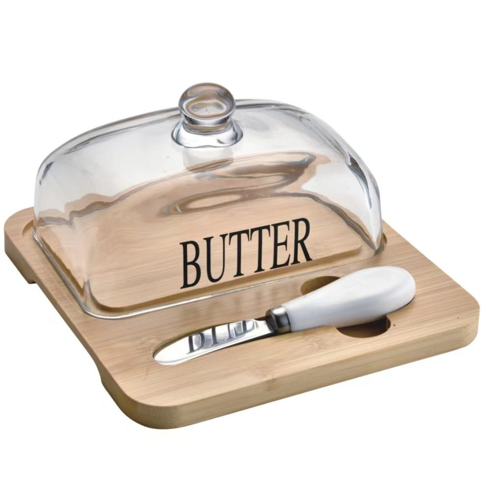 Bamboo Butter Board With Knife