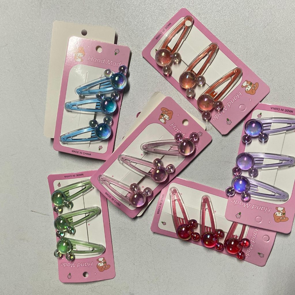3pc Large Minnie Mouse Clips