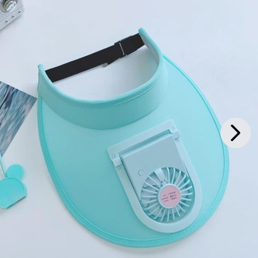 Sun Visor with rechargeable fan