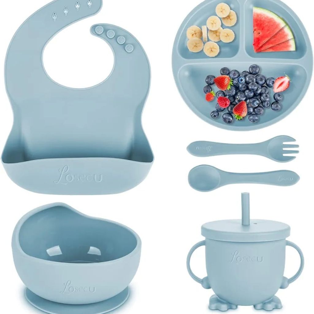 7pc Silicone Baby Feeding set