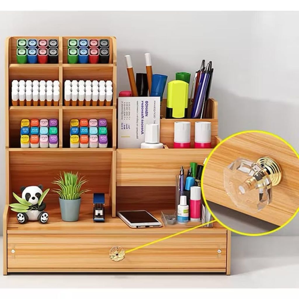 Wooden Stationery Organizer