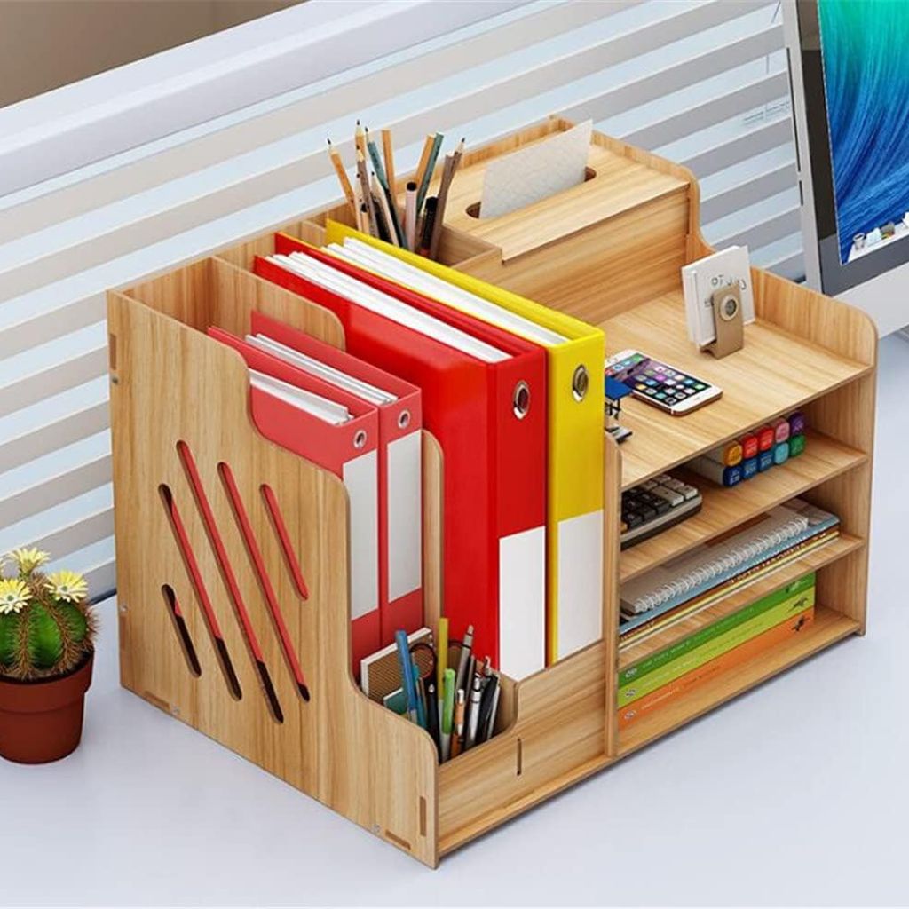 Wooden Stationery Organizer