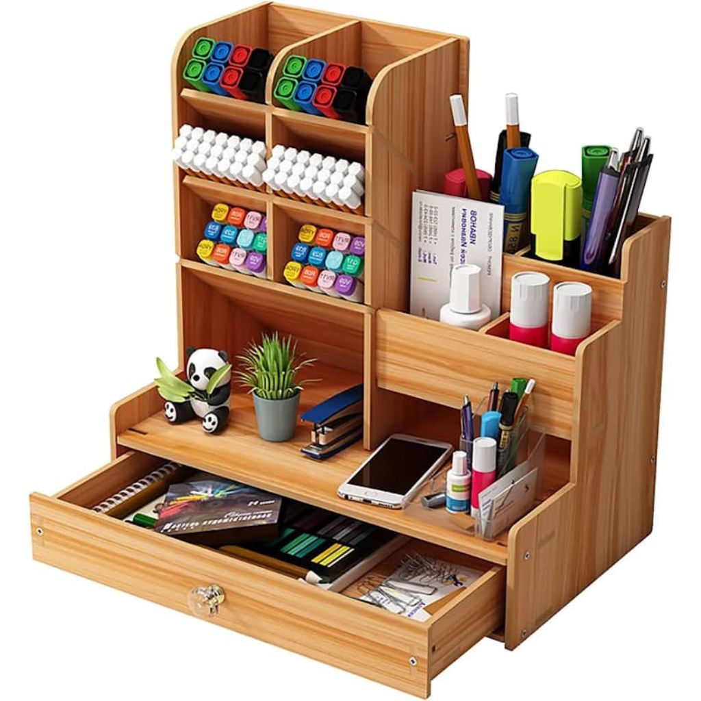Wooden Stationery Organizer