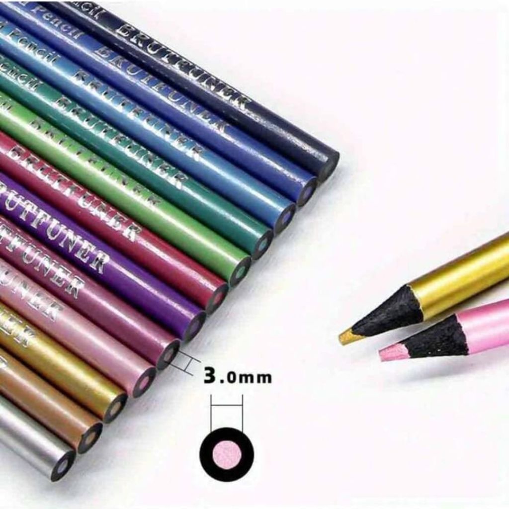 12pc Yalong Metallic Colour Pencils