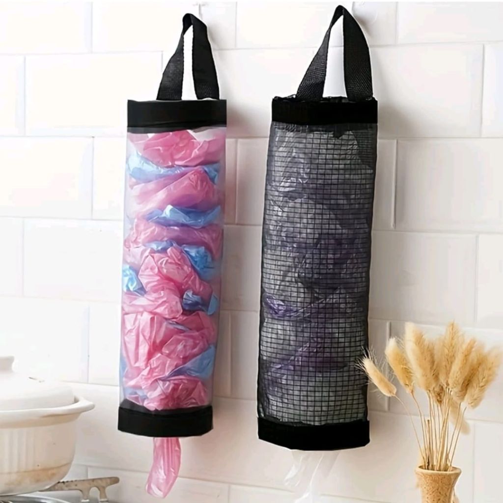 Mesh plastic bag holder